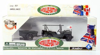 U.S. Military Jeep Ambulance w/Stretcher & Trailer
