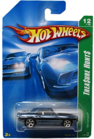 Super Treasure Hunt 1:64 '69 Chevy Camaro (Spectraflame Blue-Gray)