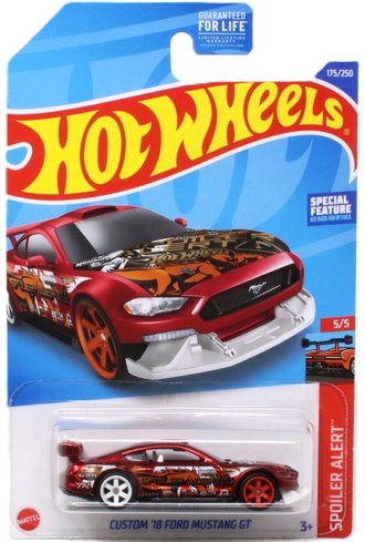 Super Treasure Hunt 1:64 Custom '18 Ford Mustang GT (Spectraflame Red)