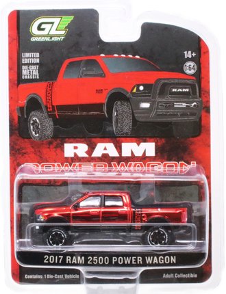 Super Chase 1:64 2017 RAM 2500 Power Wagon ***Red Chrome***