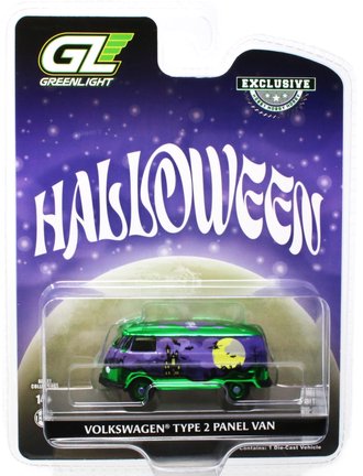 Super Chase 1:64 Volkswagen Type 2 Panel Van - Halloween 2025 ***Green Chrome***