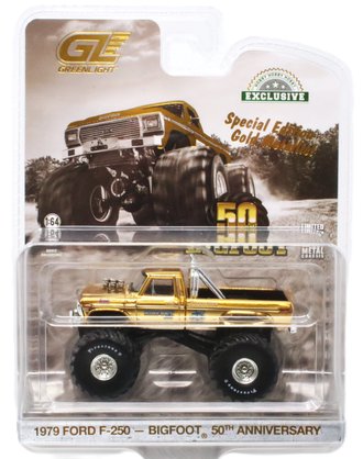 Chase 1:64 Bigfoot #1 50th Anniversary - 1974 Ford F-250 Monster Truck ***Gold Chrome***