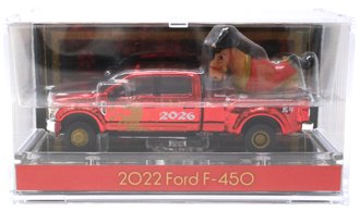 Super Chase 1:64 2022 Ford F-450 w/Horse "Chinese Zodiac 2026 Year of The Horse" ***Red Chrome***