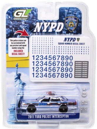 Super Chase 1:64 2011 Ford Crown Victoria "New York City Police Dept." ***Silver Chrome*** Super Chase 1:64 2011 Ford Crown Victoria "New York City Police Dept." ***Silver Chrome***