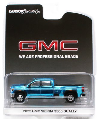 Super Chase 1:64 2022 GMC Sierra 3500 Dually ***Blue Chrome***