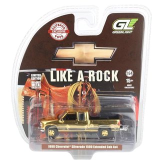 Super Chase 1:64 1998 Chevy Silverado 1500 Extended Cab Pickup Truck ***Gold Chrome***