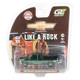 Super Chase 1:64 1998 Chevy Silverado 1500 Extended Cab Pickup Truck ***Green Chrome***