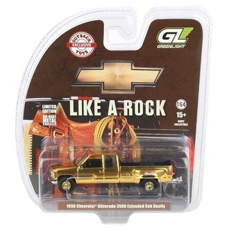 Super Chase 1:64 1998 Chevy Silverado 3500 Extended Cab Dually Pickup Truck ***Gold Chrome***