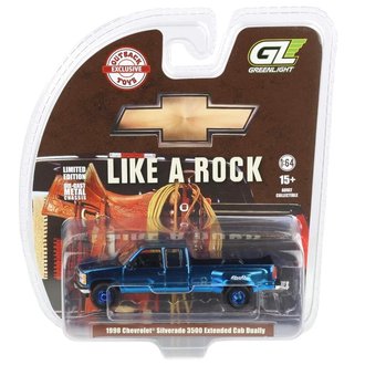 Super Chase 1:64 1998 Chevy Silverado 3500 Extended Cab Dually Pickup Truck ***Blue Chrome*** Super Chase 1:64 1998 Chevy Silverado 3500 Extended Cab Dually Pickup Truck ***Blue Chrome***