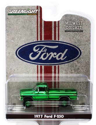 Super Chase 1:64 1977 Ford F-250 Pickup Truck ***Green Chrome***