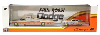 Super Chase 1:64 1974 Dodge Truck w/1970 Dodge Challenger T/A "Paul Rossi" ***Raw Chase***