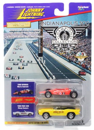 1:64 Indianapolis 500 - 1969 Chevy Camaro Pace Car & Indy Car "Mario Andretti"