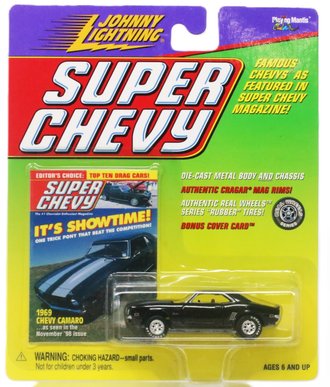 1:64 Super Chevy - 1969 Chevy Camaro (Black)