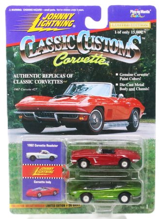 1:64 Classic Customs Corvette - 1962 Corvette Roadster & Corvette Indy (Red/Green)