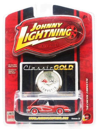 1:64 Classic Gold - 1958 Chevy Corvette (Red)