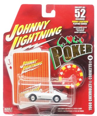 1:64 Poker - 1968 Chevy Corvette (White)