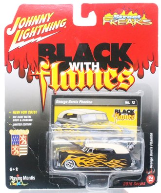1:64 Street Freaks - George Barris Phaeton (Black w/Flames) *** Card Crease(s) ***