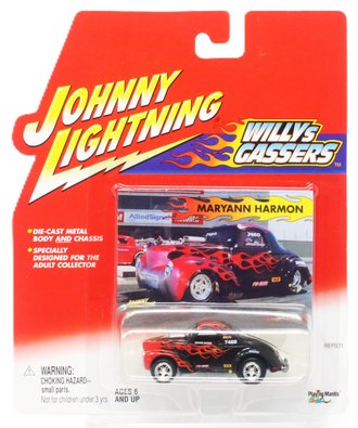 1:64 Willys Gassers - Willys Coupe - Maryann Harmon (Black w/Red Flames)