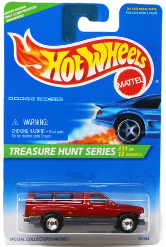 Treasure Hunt 1:64 Dodge Ram 1500 Pickup (Metallic Burgandy) w/Real Rider Tires Treasure Hunt 1:64 Dodge Ram 1500 Pickup (Metallic Burgandy) w/Real Rider Tires
