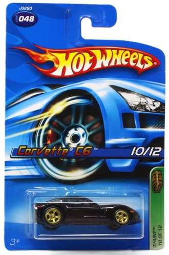 Treasure Hunt 1:64 Corvette C6 (Black) ***Bad Blister Card*** Treasure Hunt 1:64 Corvette C6 (Black) ***Bad Blister Card***