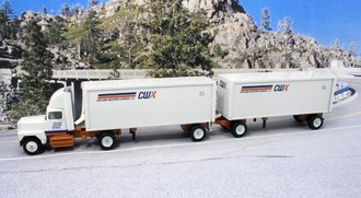 Ford 9000 Day Cab w/Double Pup Trailers (2) "CWX"