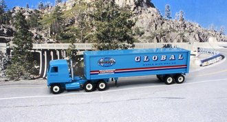 Mack COE w/Van Trailer "Global" Mack COE w/Van Trailer "Global"