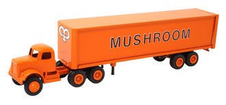 White 9000 Day Cab Double-Axle w/Van Trailer "Mushroom" White 9000 Day Cab Double-Axle w/Van Trailer "Mushroom"