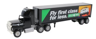 Ford CL9000 Day Cab w/Van Trailer "Kelly KS Tires - Fly first class for less"