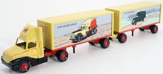 International 8300 Day Cab w/Double Pup Trailers (2) "International Historical Series" #7