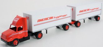 International Navistar w/Pup Trailers (2) "American Freightways" International Navistar w/Pup Trailers (2) "American Freightways"