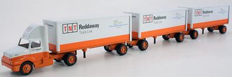 International 8300 Tractor w/Triple Pup Trailers (3) "TNT - Reddaway Truck Lines - 75 Years" International 8300 Tractor w/Triple Pup Trailers (3) "TNT - Reddaway Truck Lines - 75 Years"