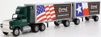 Ford 9000 Tractor w/Pup Trailers (2) "Central Freight Lines"