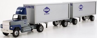 Ford 9000 Tractor w/Pup Trailers (2) "Overnite"