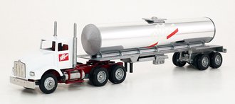 Kenworth T800 Day Cab w/Cylindrical Tanker Trailer "Dr. Pepper" (White) Kenworth T800 Day Cab w/Cylindrical Tanker Trailer "Dr. Pepper" (White)