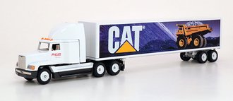 Freightliner FLD 120 High-Roof Sleeper w/Van Trailer "Caterpillar" (White) Freightliner FLD 120 High-Roof Sleeper w/Van Trailer "Caterpillar" (White)