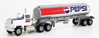 Ford 9000 Day Cab w/Cylindrical Tanker Trailer "Pepsi" (White) Ford 9000 Day Cab w/Cylindrical Tanker Trailer "Pepsi" (White)
