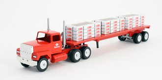 Ford 9000 Day Cab w/Flatbed Trailer & Load "Ryerson"