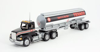Freightliner FLD 120 Day Cab w/Cylindrical Tanker Trailer "Texaco" Freightliner FLD 120 Day Cab w/Cylindrical Tanker Trailer "Texaco"