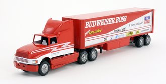 Ford AeroMax 120 Sleeper w/Van Trailer (Tool Boxes) "Budweiser Boss" Ford AeroMax 120 Sleeper w/Van Trailer (Tool Boxes) "Budweiser Boss"