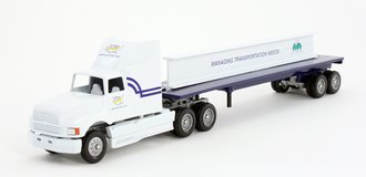 Ford AeroMax Sleeper w/Flatbed Trailer & I-Beam Load "ARL - American Road Line" Ford AeroMax Sleeper w/Flatbed Trailer & I-Beam Load "ARL - American Road Line"