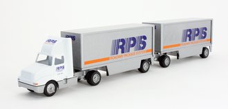 International 8300 Day Cab w/Double Pup Skirted Trailers (2) "RPS"
