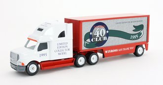 Ford AeroMax Louisville Sleeper w/Single Pup Skirted Trailer (1) "1995 Winross '40' Club" ***VHTF***