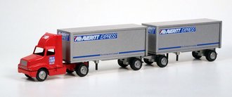 International 8300 Day Cab w/Double Pup Trailers (2) "Averitt Express" International 8300 Day Cab w/Double Pup Trailers (2) "Averitt Express"
