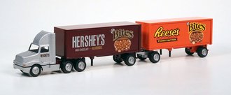 International 8300 Day Cab w/Double Pup Trailers (2) "Hershey's - Bites" International 8300 Day Cab w/Double Pup Trailers (2) "Hershey's - Bites"