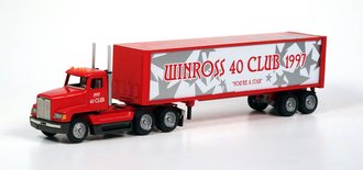 Freightliner FLD 120 Flat Top Day Cab w/Van Trailer "1997 Winross '40' Club" ***VHTF*** Freightliner FLD 120 Flat Top Day Cab w/Van Trailer "1997 Winross '40' Club" ***VHTF***