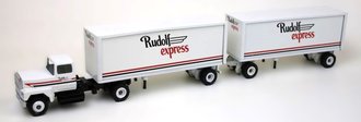 Ford 9000 Day Cab w/Double Pup Trailers (2) "Rudolf Express"