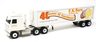 Mack Ultra-Liner COE Sleeper w/Reefer Trailer "E.K. Bare & Sons - 40 Years of Excellence"