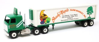 Mack Ultra-Liner COE Sleeper w/Reefer Trailer "Shady Maple Farm Markets" (Green/White)