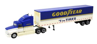 Ford AeroMax w/Trailer "Goodyear Tires" (Blue/White) *** Faded - Loose - No Box *** Ford AeroMax w/Trailer "Goodyear Tires" (Blue/White) *** Faded - Loose - No Box ***