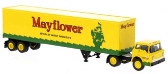 1:87 1970 Ford C-Series w/Dry Van Trailer "Mayflower" ***Bad Box***